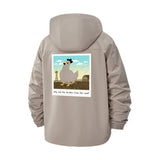 Funny Chicken Motif Unisex Full-Zip Printed Waterproof Hooded Windbreaker