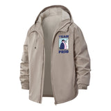 Penguin Team Frio Unisex Full-Zip Printed Waterproof Hooded Windbreaker