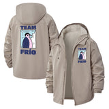 Penguin Team Frio Unisex Full-Zip Printed Waterproof Hooded Windbreaker