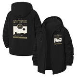 Western Desert Wheel Unisex Full-Zip Printed Waterproof Hooded Windbreaker