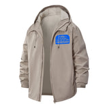 Spanish Motivational Quote Unisex Full-Zip Printed Waterproof Hooded Windbreaker