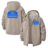 Spanish Motivational Quote Unisex Full-Zip Printed Waterproof Hooded Windbreaker