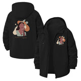 Abstract Portrait Unisex Full-Zip Printed Waterproof Hooded Windbreaker