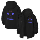 Bat Baby Vibes Unisex Full-Zip Printed Waterproof Hooded Windbreaker