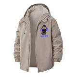 Bat Baby Vibes Unisex Full-Zip Printed Waterproof Hooded Windbreaker