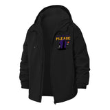 Funny Goth Creature Unisex Full-Zip Printed Waterproof Hooded Windbreaker