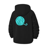 Yarn Ball Unisex Full-Zip Printed Waterproof Hooded Windbreaker