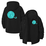 Yarn Ball Unisex Full-Zip Printed Waterproof Hooded Windbreaker