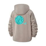 Yarn Ball Unisex Full-Zip Printed Waterproof Hooded Windbreaker