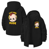 Cartoon Punk Unisex Full-Zip Printed Waterproof Hooded Windbreaker