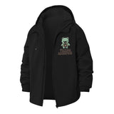 Motivational Bear Unisex Full-Zip Printed Waterproof Hooded Windbreaker