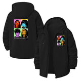 Pop Art Portraits Unisex Full-Zip Printed Waterproof Hooded Windbreaker