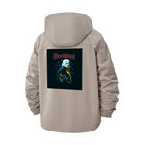 Gothic Raven Unisex Full-Zip Printed Waterproof Hooded Windbreaker