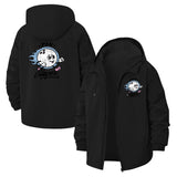 Bowling Ball Character Unisex Full-Zip Printed Waterproof Hooded Windbreaker