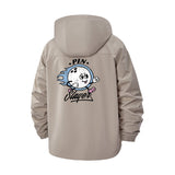 Bowling Ball Character Unisex Full-Zip Printed Waterproof Hooded Windbreaker