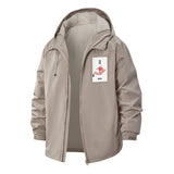 Koi Fish Graphic Unisex Full-Zip Printed Waterproof Hooded Windbreaker