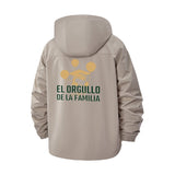 Family Board Game Unisex Full-Zip Printed Waterproof Hooded Windbreaker