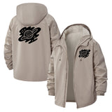 Planet Space Graphic Unisex Full-Zip Printed Waterproof Hooded Windbreaker