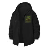 Zombie Horror Unisex Full-Zip Printed Waterproof Hooded Windbreaker