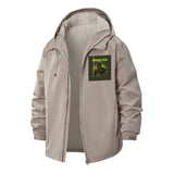 Zombie Horror Unisex Full-Zip Printed Waterproof Hooded Windbreaker