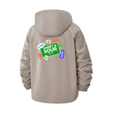 Sweet and Sour Candy Unisex Full-Zip Printed Waterproof Hooded Windbreaker