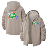 Sweet and Sour Candy Unisex Full-Zip Printed Waterproof Hooded Windbreaker