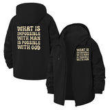 Inspirational Faith Unisex Full-Zip Printed Waterproof Hooded Windbreaker