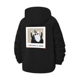 Fun Santa Graphic Unisex Full-Zip Printed Waterproof Hooded Windbreaker