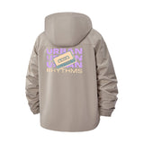 Urban Rhythms Cassette Unisex Full-Zip Printed Waterproof Hooded Windbreaker