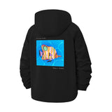 Abstract Fish Art Unisex Full-Zip Printed Waterproof Hooded Windbreaker