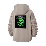 Skull and Snake Unisex Full-Zip Printed Waterproof Hooded Windbreaker