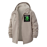 Skull and Snake Unisex Full-Zip Printed Waterproof Hooded Windbreaker