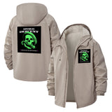 Skull and Snake Unisex Full-Zip Printed Waterproof Hooded Windbreaker