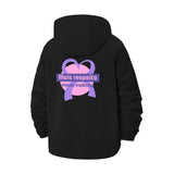 Awareness Ribbon Unisex Full-Zip Printed Waterproof Hooded Windbreaker