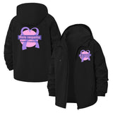 Awareness Ribbon Unisex Full-Zip Printed Waterproof Hooded Windbreaker