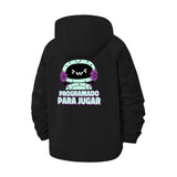 Pixel Robot Gamer Unisex Full-Zip Printed Waterproof Hooded Windbreaker