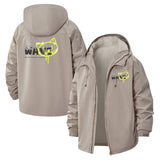 Graffiti Cat Unisex Full-Zip Printed Waterproof Hooded Windbreaker