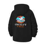 Cruelty Free Rabbit Unisex Full-Zip Printed Waterproof Hooded Windbreaker
