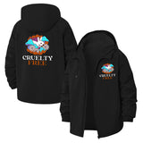 Cruelty Free Rabbit Unisex Full-Zip Printed Waterproof Hooded Windbreaker