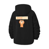 Teddy Bear Cartoon Unisex Full-Zip Printed Waterproof Hooded Windbreaker