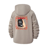 Vintage Library READ Unisex Full-Zip Printed Waterproof Hooded Windbreaker