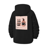 Self Care Routine Unisex Full-Zip Printed Waterproof Hooded Windbreaker