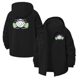 Volleyball Motif Unisex Full-Zip Printed Waterproof Hooded Windbreaker
