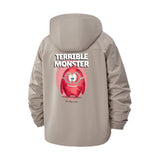 Terrible Monster Unisex Full-Zip Printed Waterproof Hooded Windbreaker