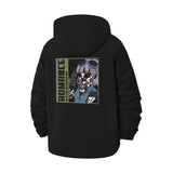 Anime Character Graphic Unisex Full-Zip Printed Waterproof Hooded Windbreaker