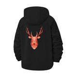 Geometric Deer Unisex Full-Zip Printed Waterproof Hooded Windbreaker