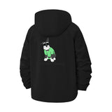 Dog Lounge Illustration Unisex Full-Zip Printed Waterproof Hooded Windbreaker