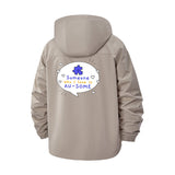Puzzle Heart Autism Awareness Unisex Full-Zip Printed Waterproof Hooded Windbreaker