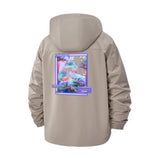 Vaporwave Aesthetic Unisex Full-Zip Printed Waterproof Hooded Windbreaker