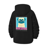 Pug Dog Lover Unisex Full-Zip Printed Waterproof Hooded Windbreaker